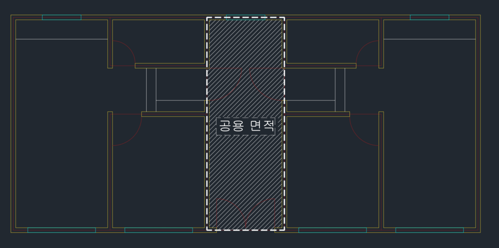 공용 면적을 설명하는 도면 예시