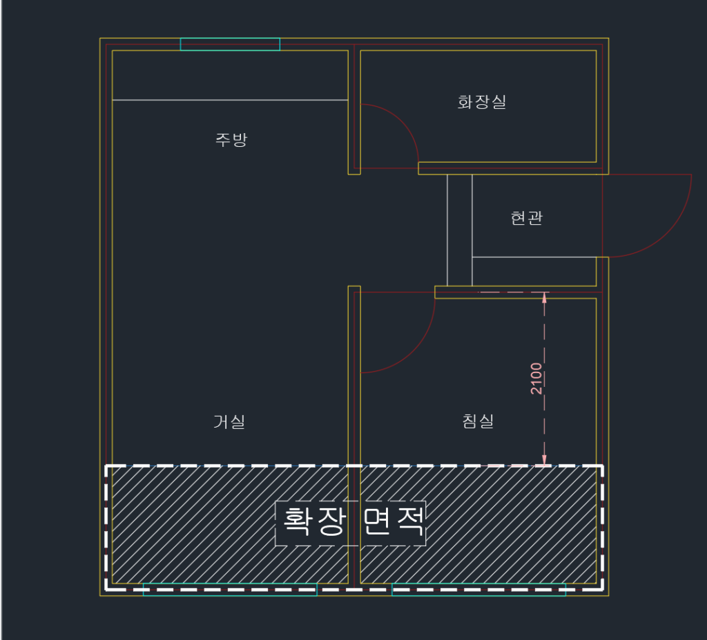 서비스 면적을 설명하는 예시 도면