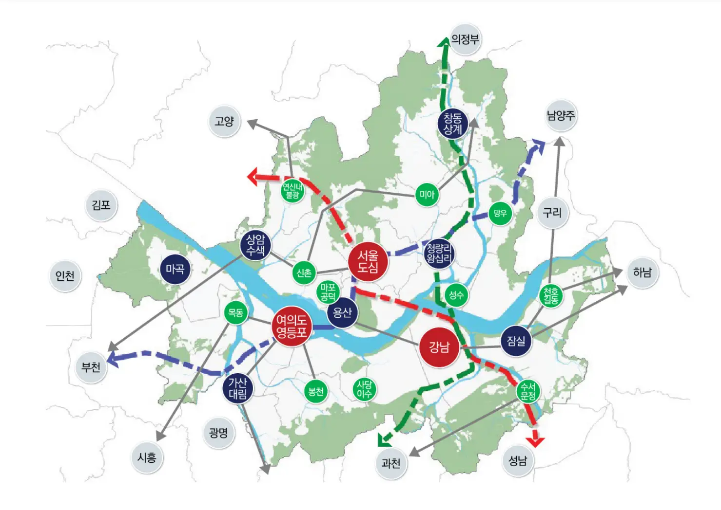 2040 서울 광역 급행 철도 계획도